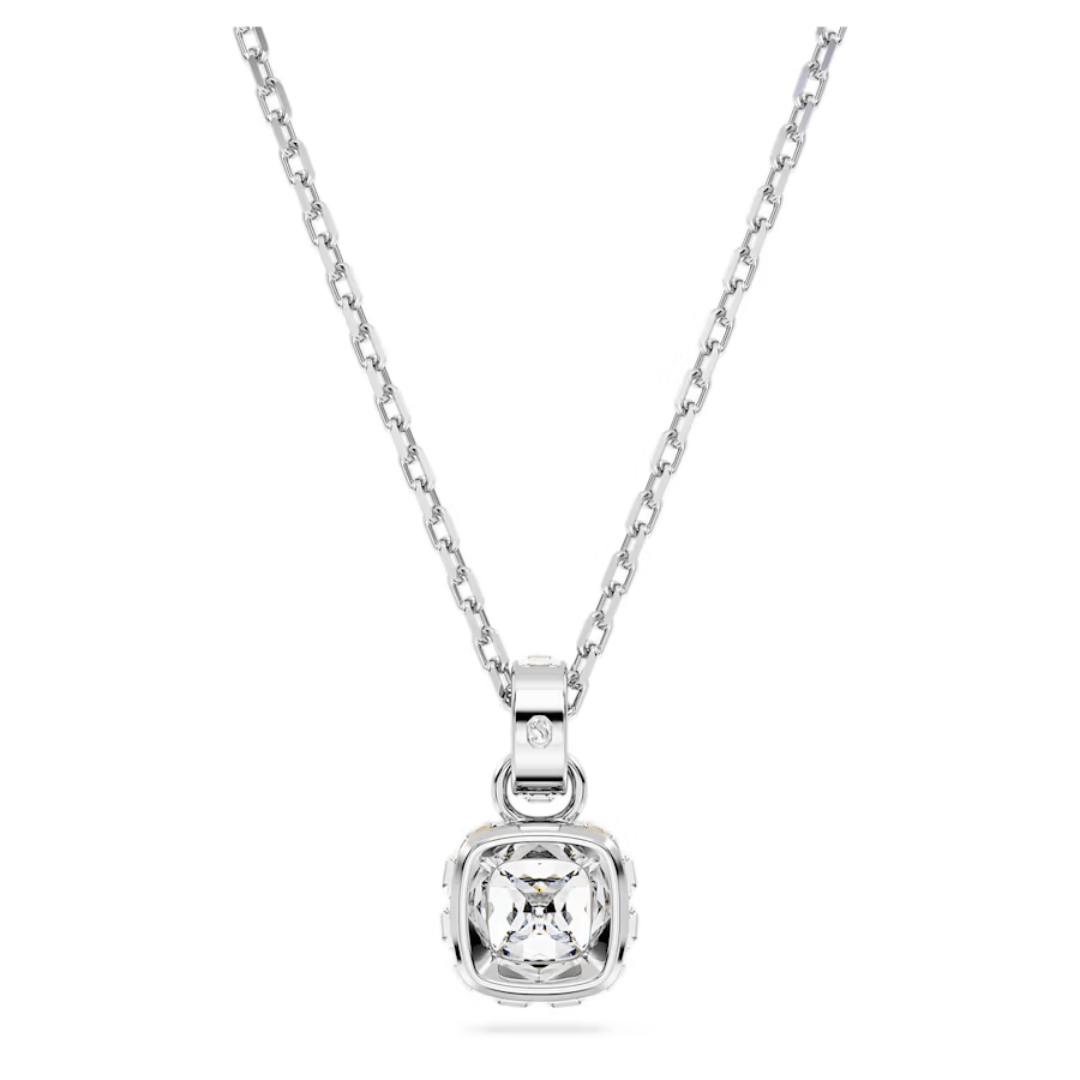 Swarovski Birthstone Square Pendant - Silver - Swarovski