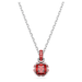 Swarovski Birthstone Square Pendant - Silver - Swarovski