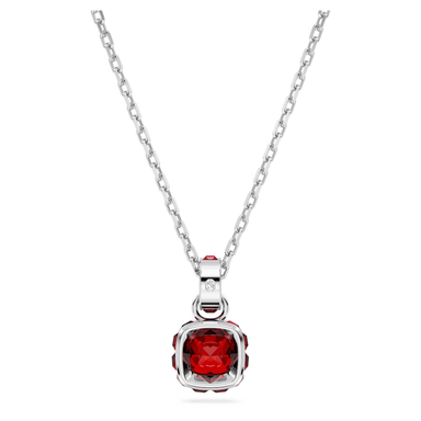 Swarovski Birthstone Square Pendant - Silver - Swarovski