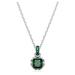 Swarovski Birthstone Square Pendant - Silver - Swarovski