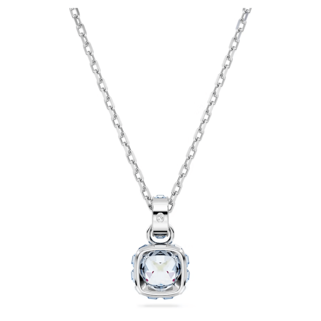 Swarovski Birthstone Square Pendant - Silver - Swarovski