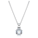 Swarovski Birthstone Square Pendant - Silver - Swarovski