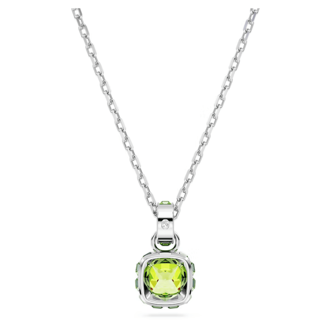 Swarovski Birthstone Square Pendant - Silver - Swarovski