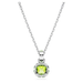 Swarovski Birthstone Square Pendant - Silver - Swarovski