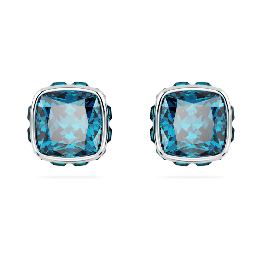 Swarovski Birthstone Square Studs - Silver - Swarovski