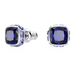 Swarovski Birthstone Square Studs - Silver - Swarovski