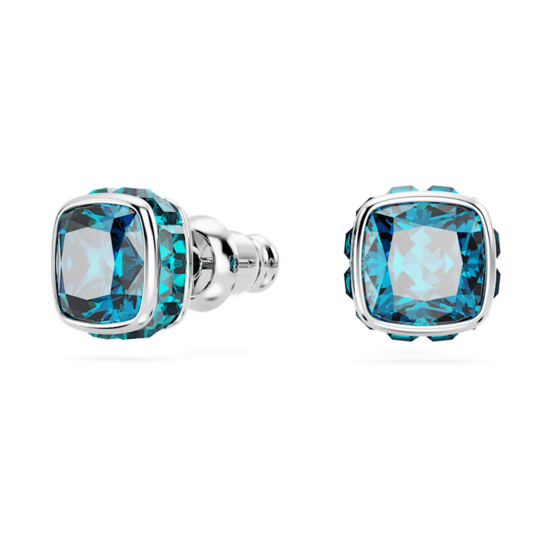 Swarovski Birthstone Square Studs - Silver - Swarovski