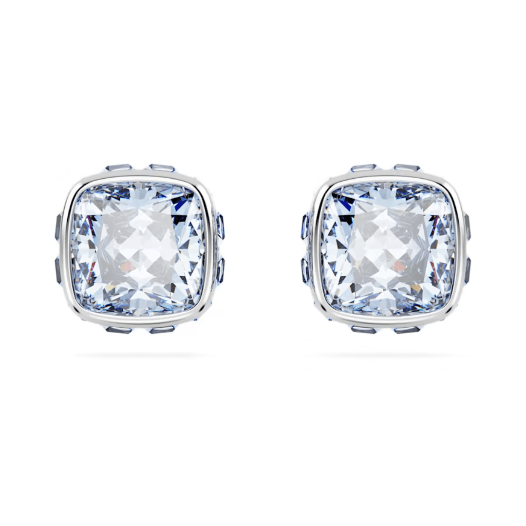 Swarovski Birthstone Square Studs - Silver - Swarovski