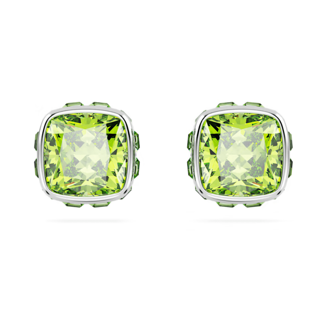 Swarovski Birthstone Square Studs - Silver - Swarovski