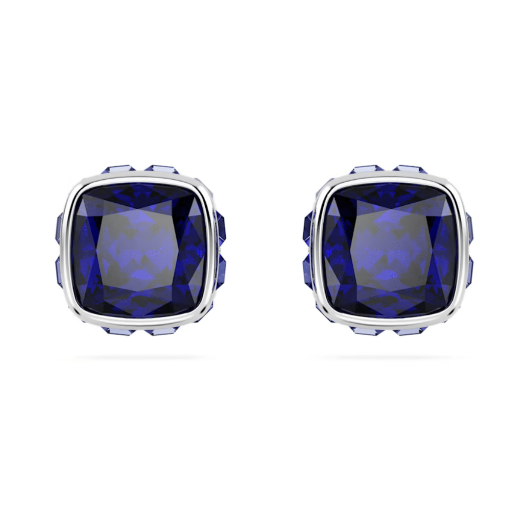Swarovski Birthstone Square Studs - Silver - Swarovski