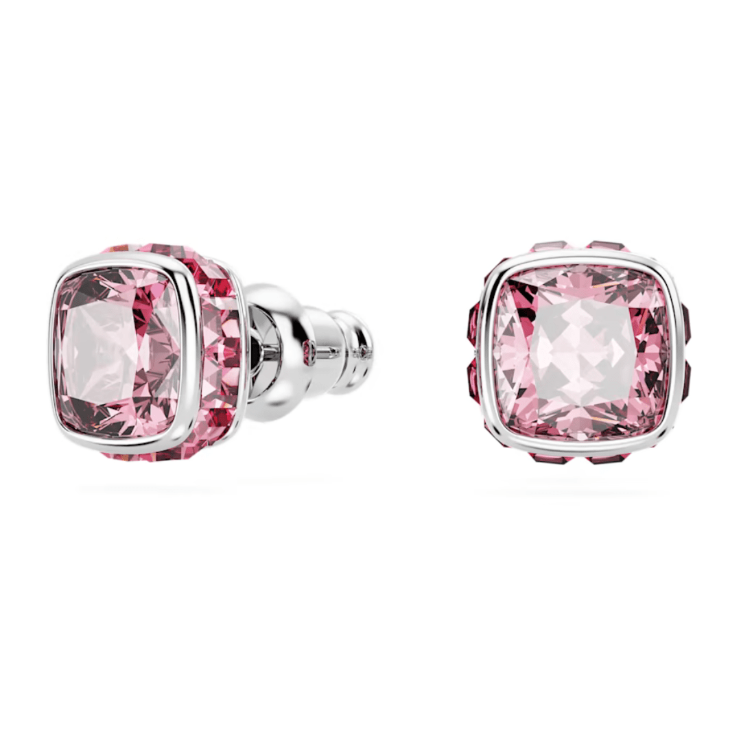 Swarovski Birthstone Square Studs - Silver - Swarovski