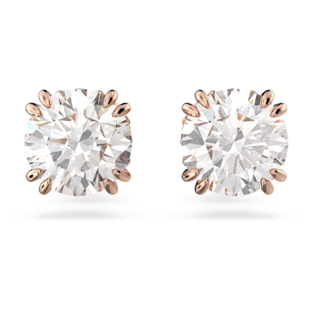 Swarovski Constella Round Studs - Rose Gold - Swarovski