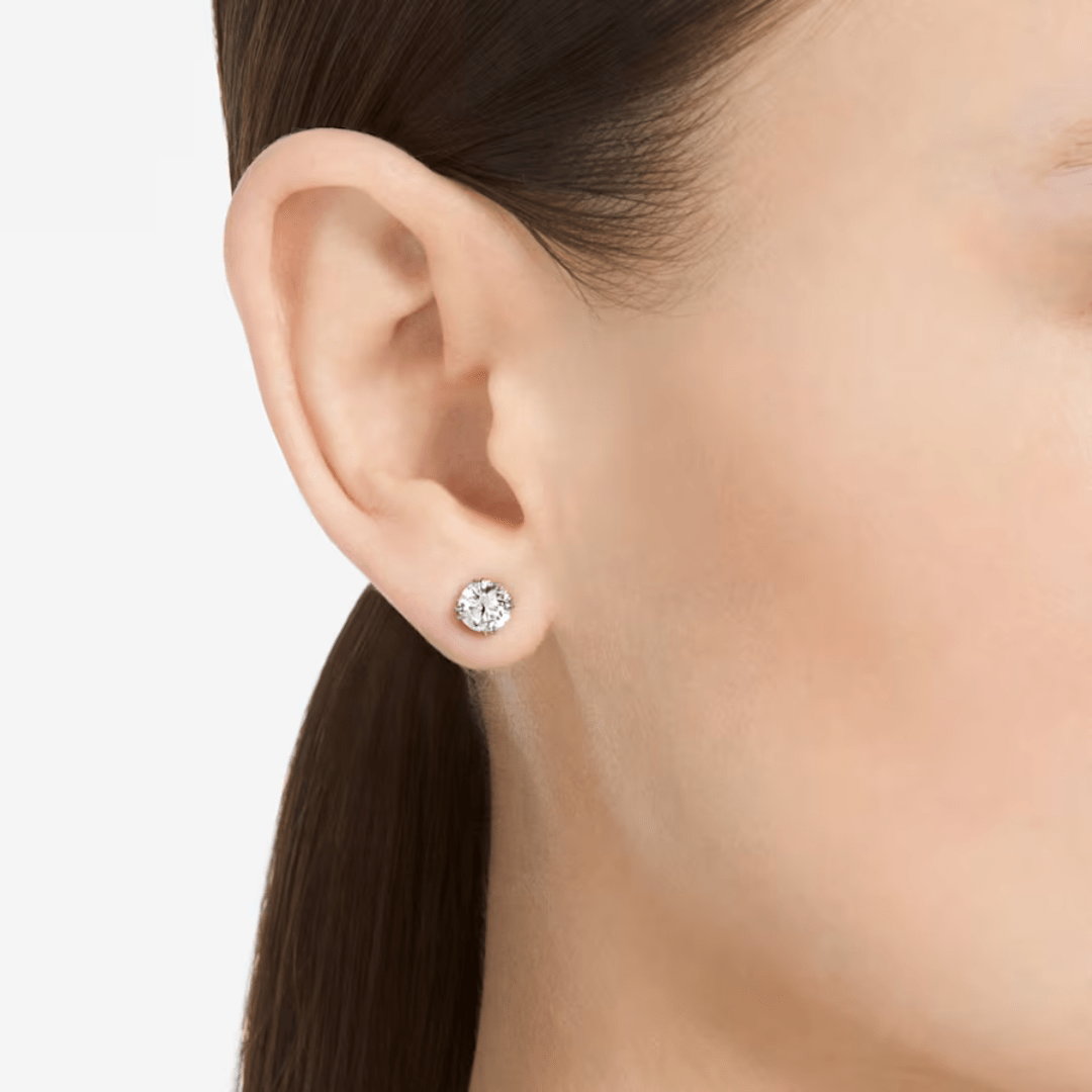 Swarovski Constella Round Studs: Silver - Swarovski