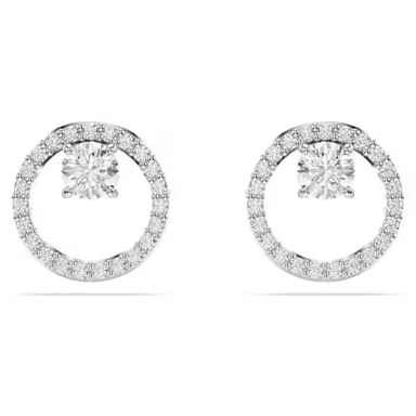 Swarovski Constella Stud Earrings - White/Rhodium - Swarovski