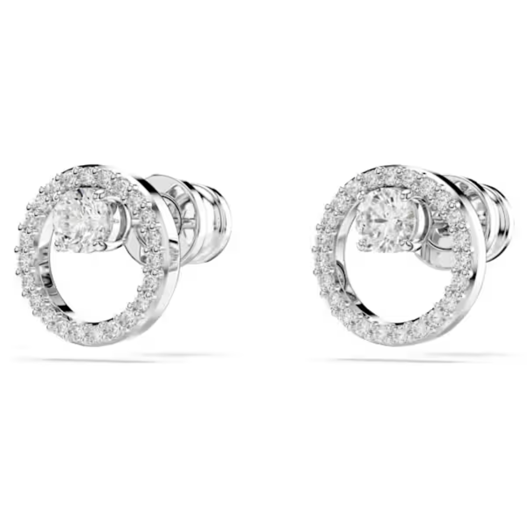 Swarovski Constella Stud Earrings - White/Rhodium - Swarovski