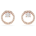 Swarovski Constella Stud Earrings - White/Rose Gold - Swarovski