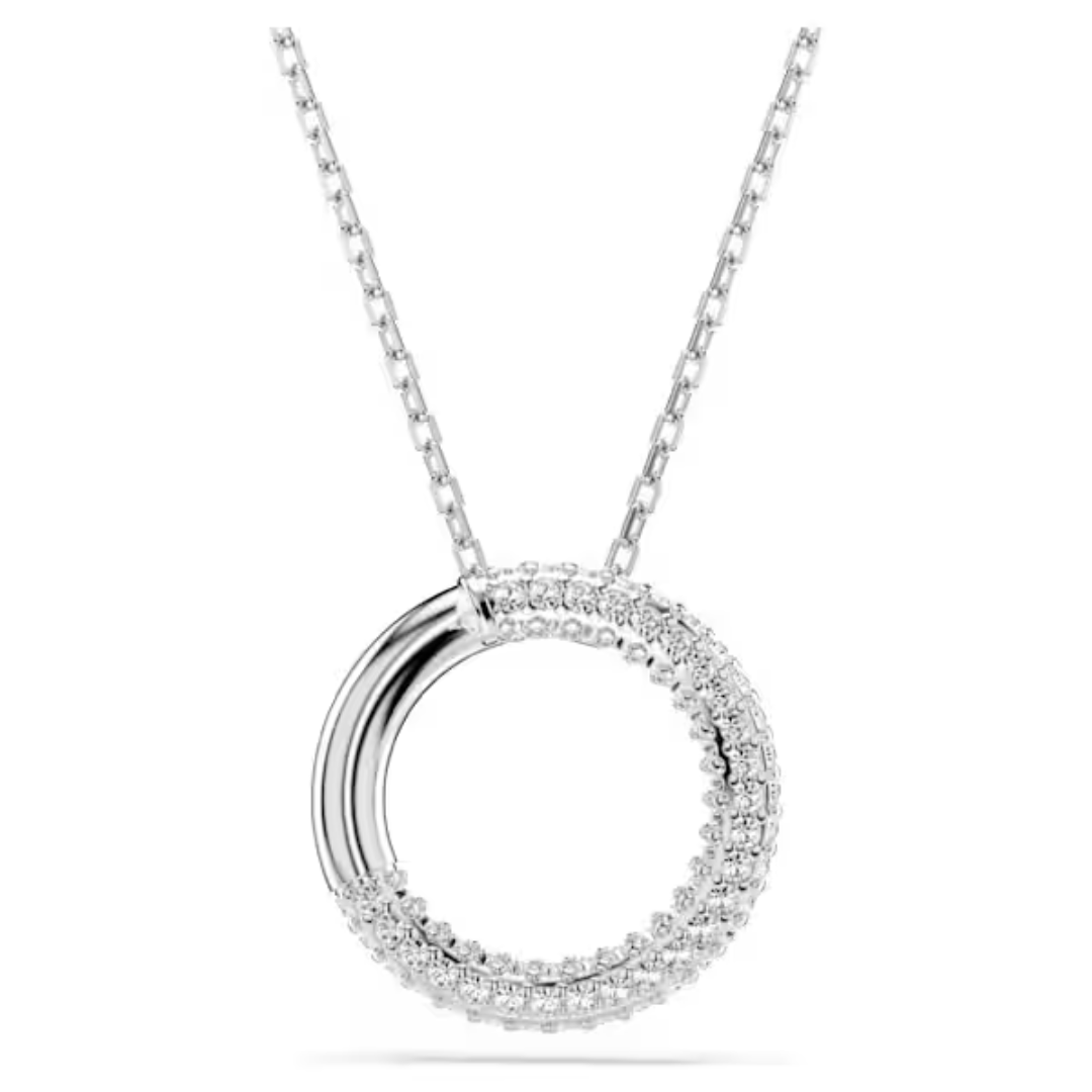 Swarovski Dextera Pave Pendant - White/Rhodium - Swarovski