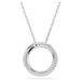 Swarovski Dextera Pave Pendant - White/Rhodium - Swarovski