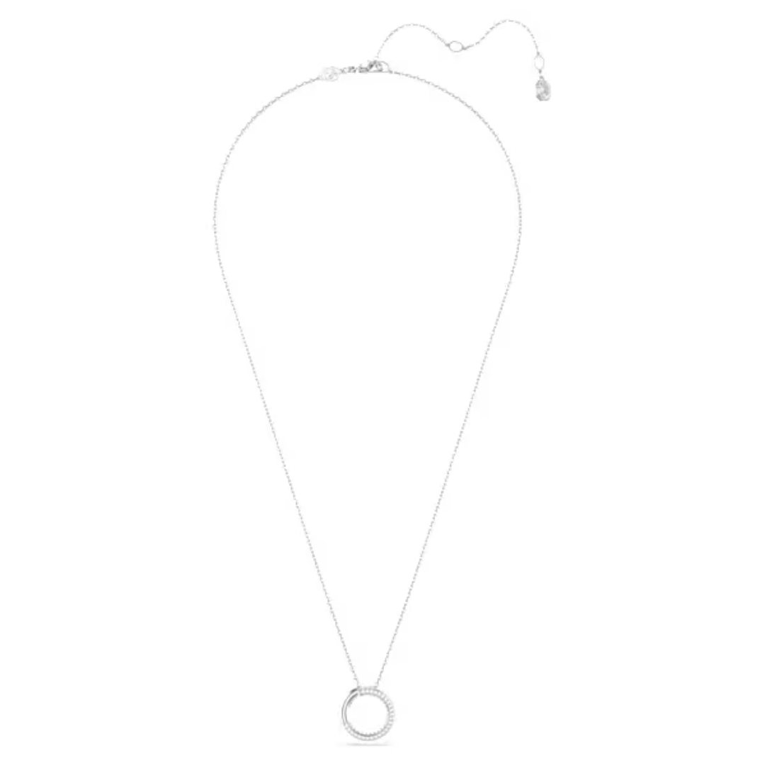 Swarovski Dextera Pave Pendant - White/Rhodium - Swarovski