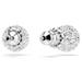 Swarovski Dextera Round Stud Earrings - White/Rhodium - Swarovski