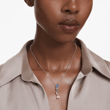 Swarovski Gema Y Pendant - Multicolor/Rhodium - Swarovski