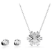 Swarovski Idyllia Snowflake Earrings and Necklace Set - White/Rhodium - Swarovski