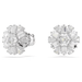 Swarovski Idyllia Snowflake Stud Earrings - White/Rhodium - Swarovski