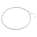 Swarovski Matrix 5mm Tennis Necklace - Crystal/Pearl/Rhodium - Swarovski
