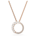 Swarovski Matrix Circle Pendant - Crystal/Pearl/Rose Gold - Swarovski