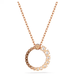 Swarovski Matrix Circle Pendant - Crystal/Pearl/Rose Gold - Swarovski