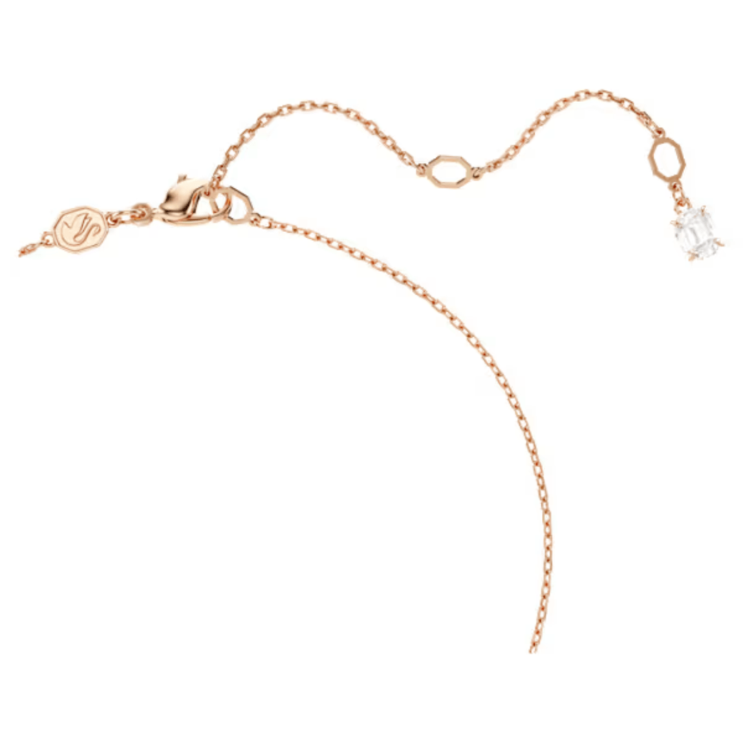 Swarovski Matrix Circle Pendant - Crystal/Pearl/Rose Gold - Swarovski