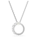 Swarovski Matrix Circle Pendant - Pearl/Crystal/Rhodium - Swarovski