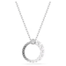 Swarovski Matrix Circle Pendant - Pearl/Crystal/Rhodium - Swarovski