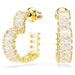 Swarovski Matrix Heart Hoop Earrings - White/Gold - Swarovski