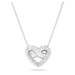 Swarovski Matrix Heart Pendant - Rhodium - Swarovski