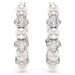 Swarovski Matrix Hoop Earrings - Crystal/Pearl/Rhodium - Swarovski