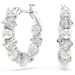 Swarovski Matrix Hoop Earrings - Crystal/Pearl/Rhodium - Swarovski
