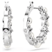 Swarovski Matrix Hoop Earrings - Crystal/Pearl/Rhodium - Swarovski