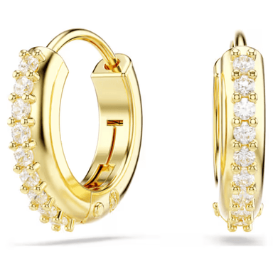 Swarovski Matrix Hoop Earrings - Gold/White - Swarovski