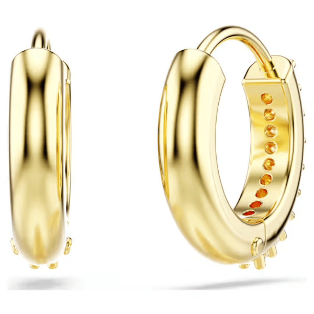 Swarovski Matrix Hoop Earrings - Gold/White - Swarovski