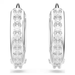 Swarovski Matrix Hoop Earrings - White/Rhodium - Swarovski