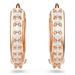 Swarovski Matrix Hoop Earrings - White/Rose Gold - Swarovski