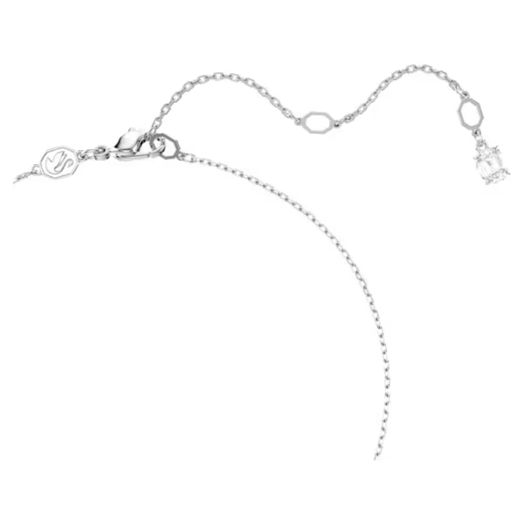 Swarovski Matrix Necklace and Earring Set - Pearl/Crystal/Rhodium - Swarovski