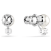 Swarovski Matrix Stud Earrings - Crystal/Pearl/Rhodium - Swarovski