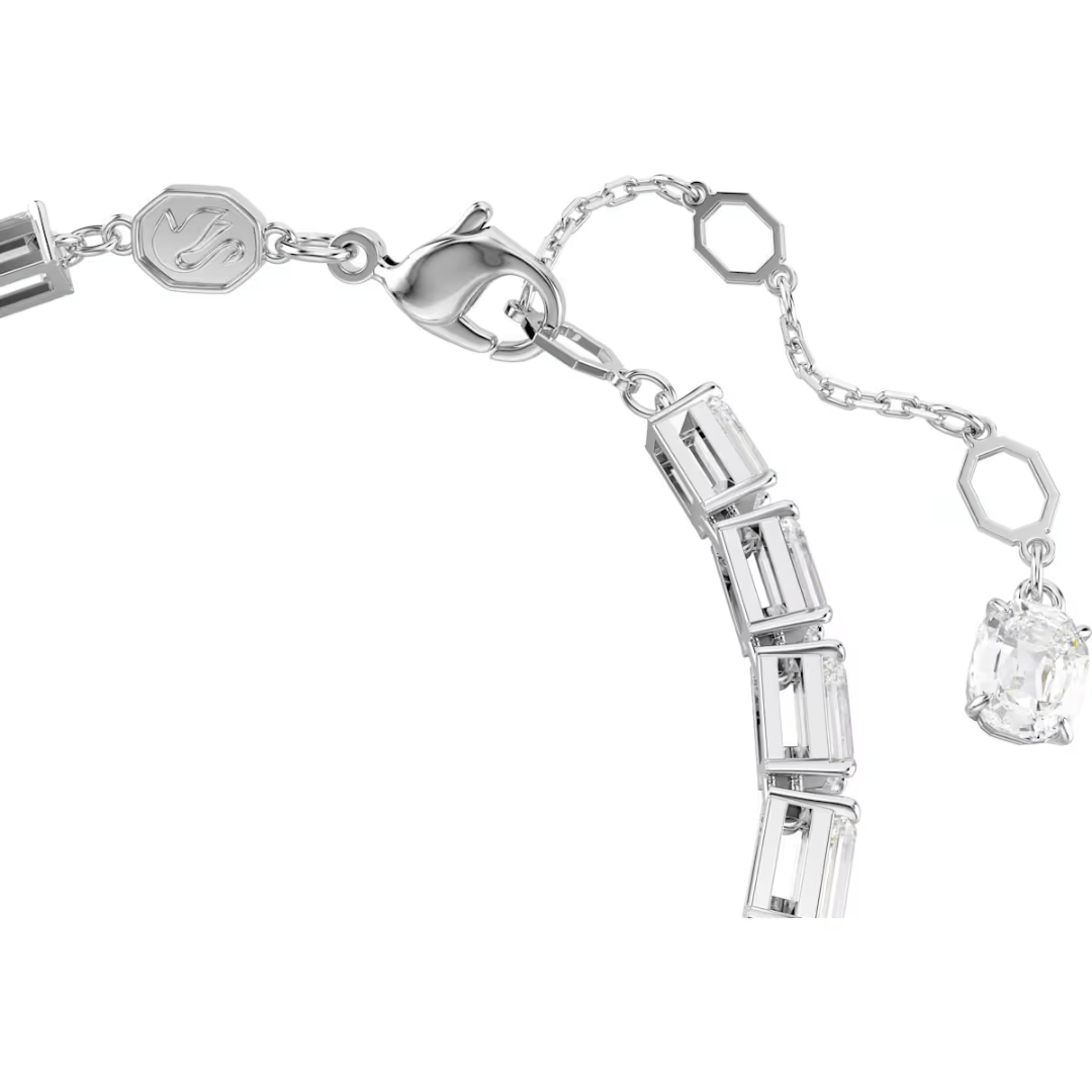 Swarovski Matrix Tennis Bracelet - Baguette Cut - White/Rhodium - Swarovski