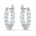 Swarovski Matrix Vittore Hoop Earrings - White/Rhodium - Swarovski
