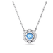 Swarovski Sparkling Dance Necklace - Silver/Blue - Swarovski
