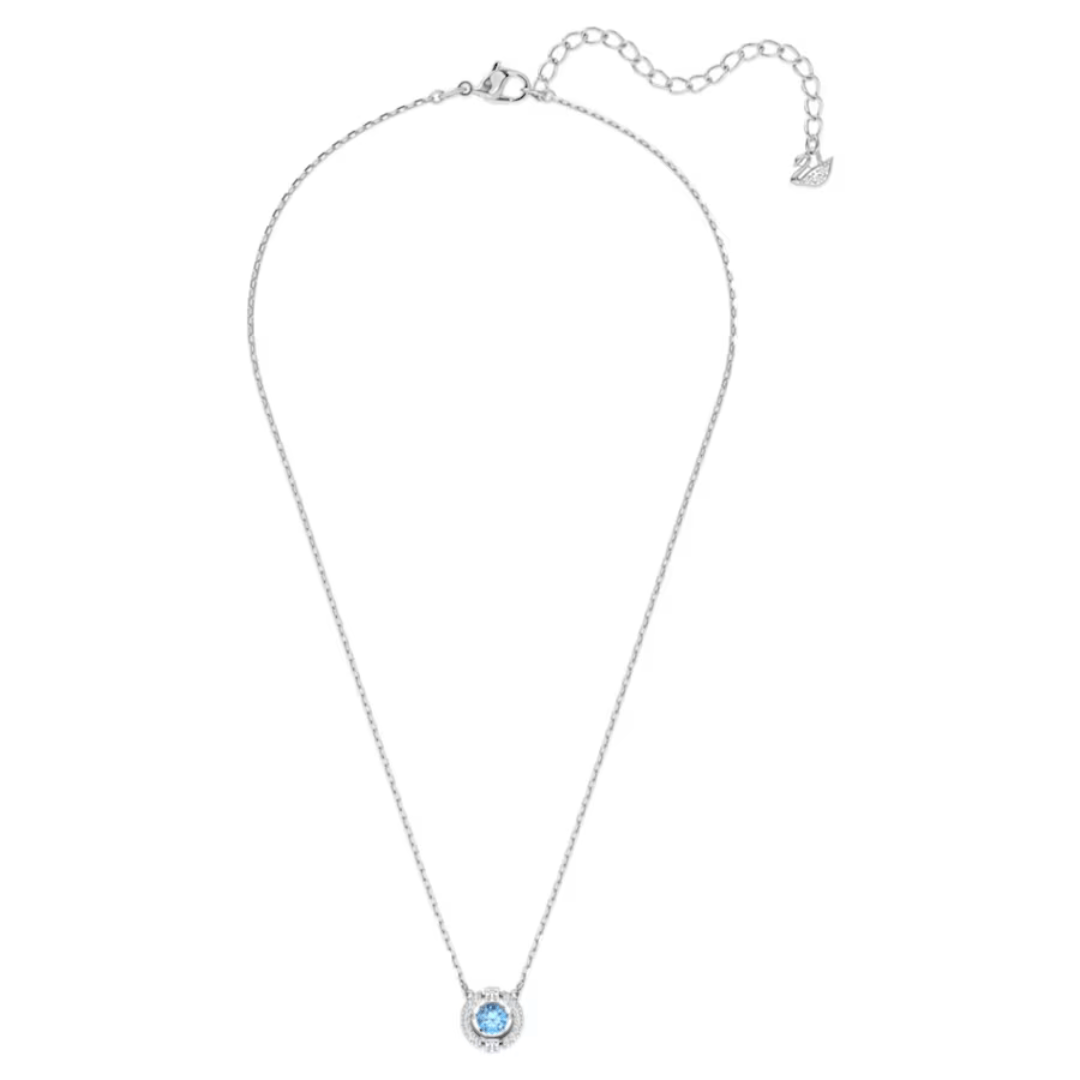 Swarovski Sparkling Dance Necklace - Silver/Blue - Swarovski