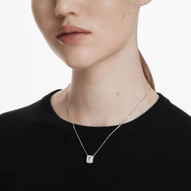 Swarovski Stilla Pendant - White/Rhodium - Swarovski