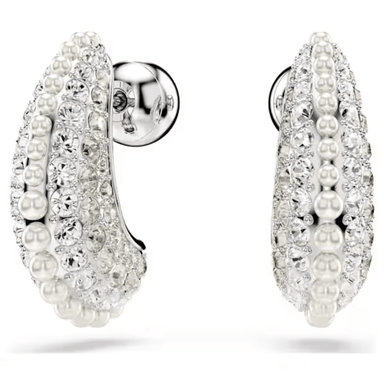 Swarovski Sublima Drop Earrings - Crystal/Pearl/Rhodium - Swarovski